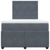 vidaXL Box spring krevet s madracem tamnosivi 120 x 200 cm bar&scaron;unasti
