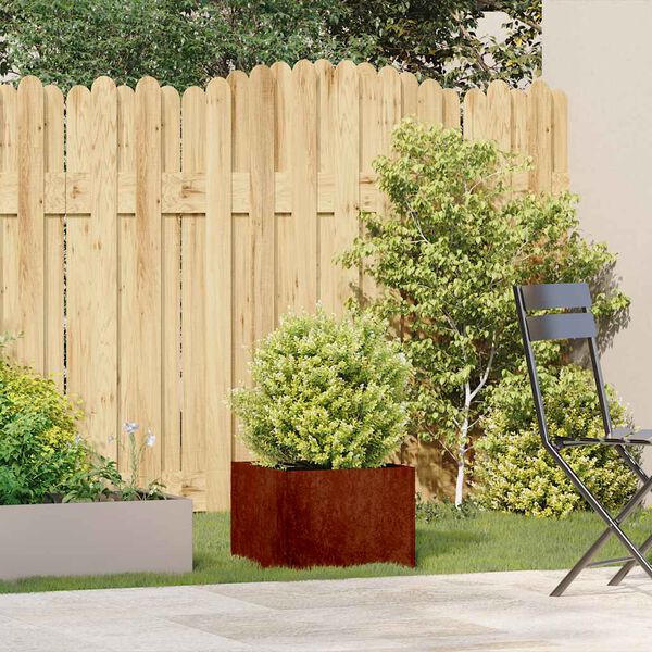 vidaXL Sadilica boja hrđe 40x40x30 cm od pohabanog čelika