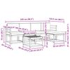 vidaXL Set vanjskih sofa 6 pcs Prirodna i antracit Čvrsto drvo akacije