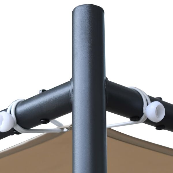 vidaXL Sjenica s kosim krovom 400 x 400 x 270 cm bež 180 g/m&sup2;