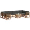vidaXL Set vanjskih sofa s jastukom 11 pcs Prirodna i antracit