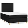 vidaXL Krevet box spring s madracem LED crni 120 x 190 cm od tkanine