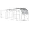 vidaXL Kavez za piletinu uz zid Srebrna 1000 x 200 x 215 cm