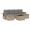 vidaXL 7-dijelni set vrtnih sofa od poliratana s jastucima bež