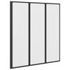 vidaXL Tu&scaron; paravan Crna 132 x 2 x 140 cm Aluminij i PP