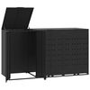 vidaXL Spremi&scaron;te za 3 kante za otpad crno 207 x 79 x 117 cm čelično