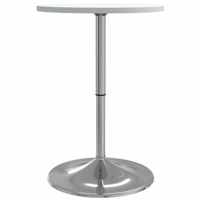 vidaXL Barski stol bijeli 50 x 50 x 90 cm drvo i kromirani čelik