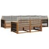 vidaXL Set vanjskih sofa 7 kom. Prirodna i svjetlosiva
