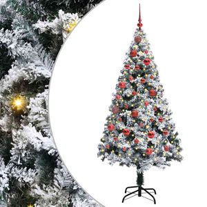 vidaXL Umjetno božićno drvce Bijelo 150 cm PVC i Čelik i Plastika