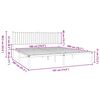 vidaXL Metalni okvir za krevet s uzglavljem crni 180x200 cm