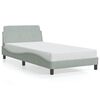 vidaXL Okvir za krevet Dover svjetlosivi 100x190 cm bar&scaron;unasti