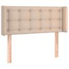 vidaXL Uzglavlje s u&scaron;ima boja cappuccina 83x16x78/88 cm umjetna koža
