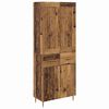 vidaXL Highboard Staro drvo 69,5 x 34 x 180 cm Konstruirano drvo