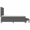 vidaXL Krevet s opruga kutije Tamno siva 140 x 190 cm tkanina
