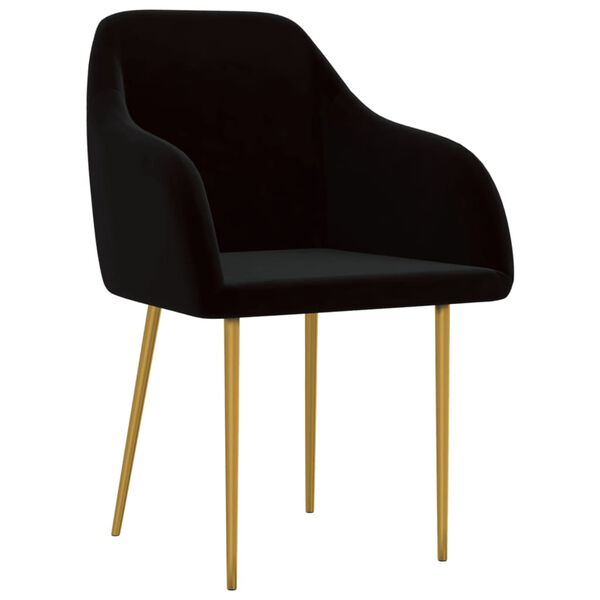 vidaXL Blagovaonske stolice 2 kom crne bar&scaron;unaste