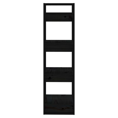 vidaXL Ormarić za knjige / pregrada crni 41 x 35 x 125 cm od borovine