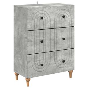vidaXL Ormar s ladicama Betonska siva 66 x 34,5 x 90 cm
