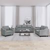 vidaXL 3-dijelni set sofa s jastucima svjetlosivi od tkanine