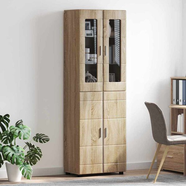 vidaXL Highboard s policom FLORIN Sonoma hrast 60 x 35 x 182 cm