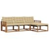 vidaXL Set vanjskih sofa 4 kom. Prirodna i bež