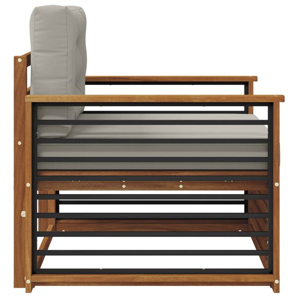 vidaXL Set vanjskih sofa Čvrsto drvo akacije i poliester Prirodna