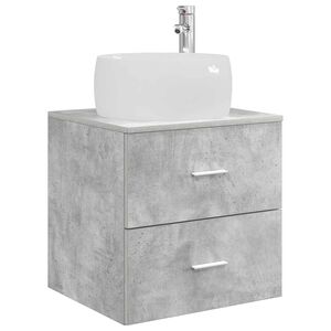 vidaXL Umivaonik s policom Betonska siva 49,5 x 44,5 x 66 cm