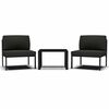 vidaXL 3-dijelni set vrtnih sofa s jastucima aluminijski antracit