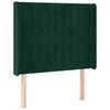 vidaXL Uzglavlje s u&scaron;ima tamnozeleno 83x16x118/128 cm bar&scaron;unasto