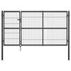 vidaXL Vrtna vrata sa stupovima čelična 350 x 140 cm antracit