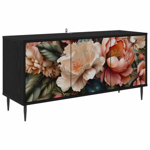 vidaXL TV ormar BORNE 102 x 33 x 51 cm Crni hrast Konstruirano drvo