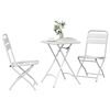 vidaXL Bistro set 3 pcs Bijelo Čelik