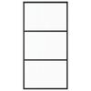vidaXL Klizna vrata s priborom ESG staklo i aluminij 102 x 205 cm