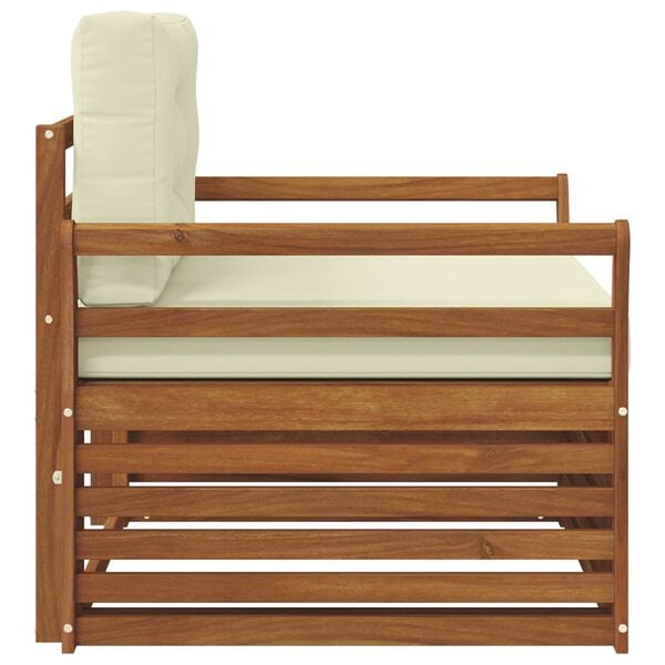 vidaXL Set vanjskih sofa Čvrsto drvo akacije i poliester Prirodna