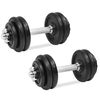 vidaXL 18-dijelni set jednoručnih utega od lijevanog željeza 30 kg