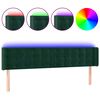 vidaXL LED uzglavlje tamnozeleno 183x16x78/88 cm bar&scaron;unasto