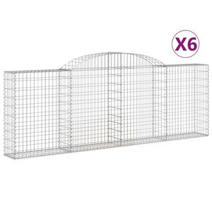vidaXL Lučne gabionske ko&scaron;are 6 kom 300x30x100/120cm pocinčano željezo
