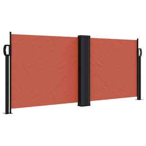 vidaXL Uvlačiva bočna tenda 100 x 600 cm terakota