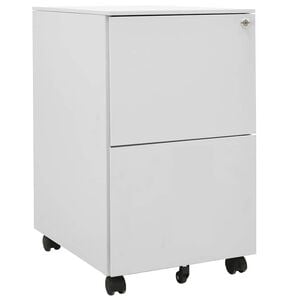 vidaXL Mobilni ormarić za spise svjetlosivi 39 x 45 x 67 cm čelični