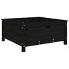vidaXL Vrtna sadilica crna 82,5 x 82,5 x 39 cm od masivne borovine