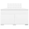 vidaXL Krevet box spring s madracem bijeli 120x190 cm od umjetne kože