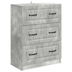 vidaXL Ormar s ladicama Betonska siva 66 x 34,5 x 87 cm