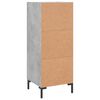 vidaXL Komoda siva boja betona 34,5x34x90 cm od konstruiranog drva