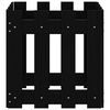 vidaXL Vrtna sadilica s izgledom ograde crna 40x40x40 cm od borovine