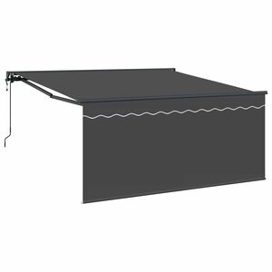 vidaXL Skrovita tenda Antracit 350 x 250 cm Poliester i aluminij