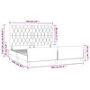 vidaXL Okvir za krevet bez madraca krem 160x200 cm od tkanine