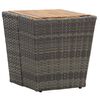 vidaXL Stolić za čaj sivi 41,5x41,5x43 cm poliratan i bagremovo drvo