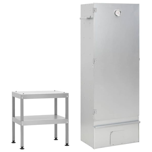 vidaXL Pećnica s pu&scaron;nicom i stolom od pocinčanog čelika