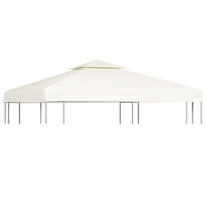 vidaXL Zamjenski pokrov za sjenicu 310 g/m&sup2; krem bijeli 3 x 3 m