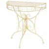 vidaXL Bočni starinski stolić polukružni metalni 72x36x74 cm zlatni