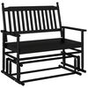vidaXL Klupa za ljuljanje crna 118 x 70 x 104,5 cm masivno drvo topola